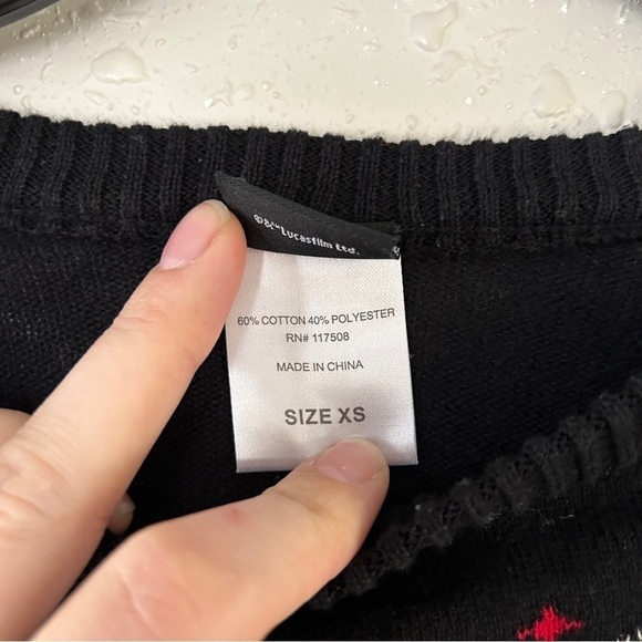 🦋 Star Wars Baby Yoda Grogu Holiday Christmas Winter Sweater XS Mandalorian - Picture 4 of 7